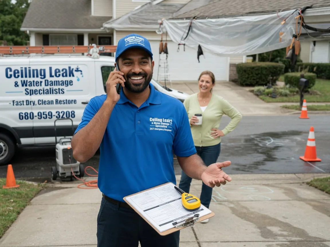 Ceiling Leak Cleanup Nodaway, IA FAQs